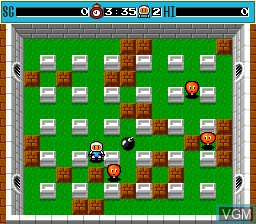 In-game screen of the game Bomberman on NEC PC Engine