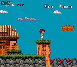 In-game screen of the game Keith Courage in Alpha Zones on NEC PC Engine
