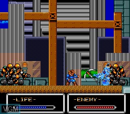 In-game screen of the game Shockman on NEC PC Engine