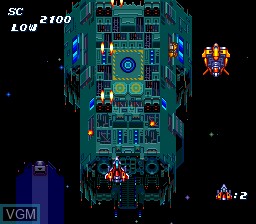 In-game screen of the game Soldier Blade on NEC PC Engine