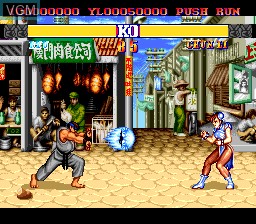 In-game screen of the game Street Fighter II' - Champion Edition on NEC PC Engine