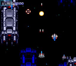 In-game screen of the game Super Star Soldier on NEC PC Engine