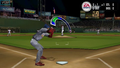 In-game screen of the game MVP Baseball on Sony PSP
