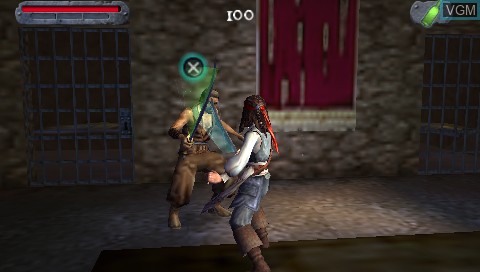 In-game screen of the game Pirates of the Caribbean - Dead Man's Chest on Sony PSP