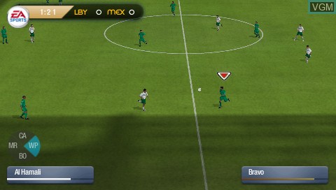 In-game screen of the game FIFA World Cup - Germany 2006 on Sony PSP