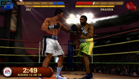 In-game screen of the game Fight Night Round 3 on Sony PSP