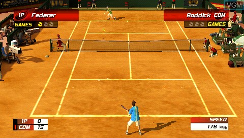 In-game screen of the game Virtua Tennis 3 on Sony PSP