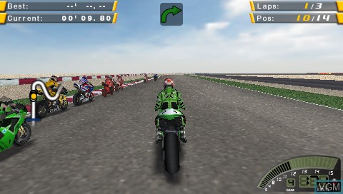 In-game screen of the game SBK-07 Superbike World Championship on Sony PSP