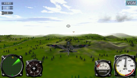 In-game screen of the game Air Conflicts - Aces of World War II on Sony PSP