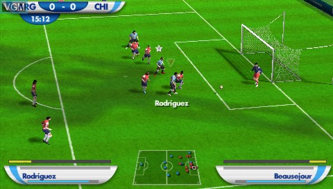 In-game screen of the game 2010 FIFA World Cup South Africa on Sony PSP