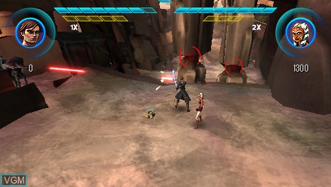In-game screen of the game Star Wars - The Clone Wars - Gli Eroi della Repubblica on Sony PSP