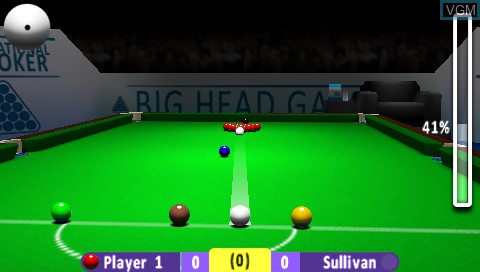 In-game screen of the game International Snooker on Sony PSP