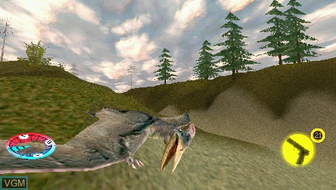 In-game screen of the game Carnivores - Dinosaur Hunter on Sony PSP