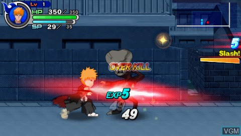 In-game screen of the game Bleach - Soul Carnival on Sony PSP