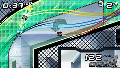 In-game screen of the game Aero Racer on Sony PSP