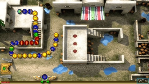 In-game screen of the game Luxor - Pharaoh's Challenge on Sony PSP