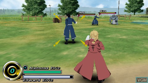 In-game screen of the game Fullmetal Alchemist - Brotherhood on Sony PSP