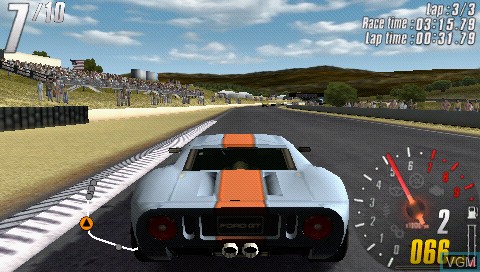 In-game screen of the game ToCA Race Driver 2 on Sony PSP