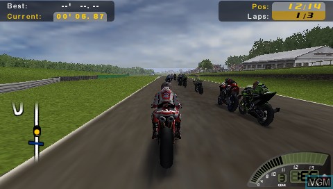 In-game screen of the game SBK-09 Superbike World Championship on Sony PSP
