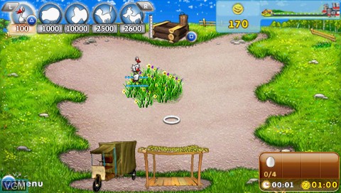 In-game screen of the game Farm Frenzy on Sony PSP