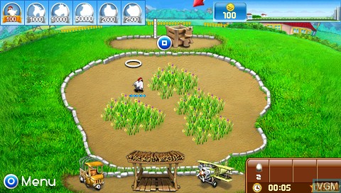 In-game screen of the game Farm Frenzy 2 - Pizza Party on Sony PSP