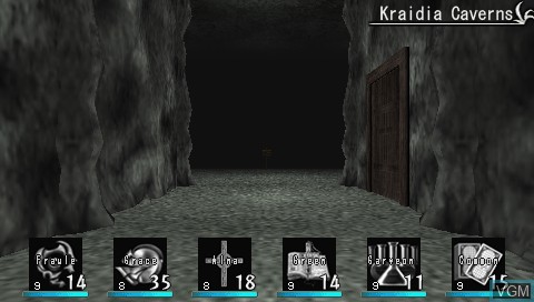 In-game screen of the game Elminage Original on Sony PSP