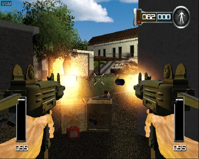 In-game screen of the game Die Hard - Vendetta on Sony Playstation 2