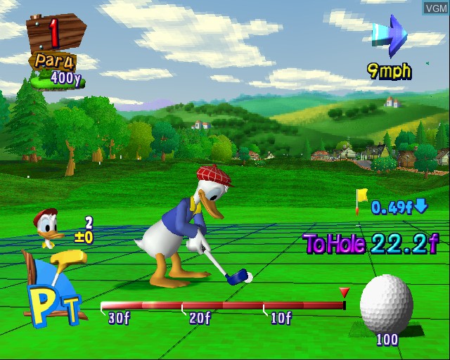 In-game screen of the game Disney Golf on Sony Playstation 2