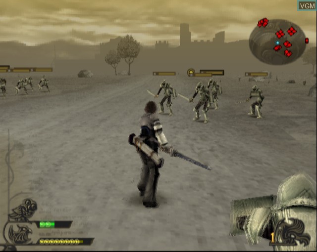 In-game screen of the game Drakengard on Sony Playstation 2