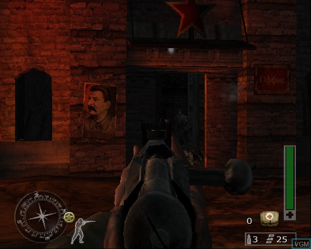 In-game screen of the game Call of Duty - Finest Hour on Sony Playstation 2