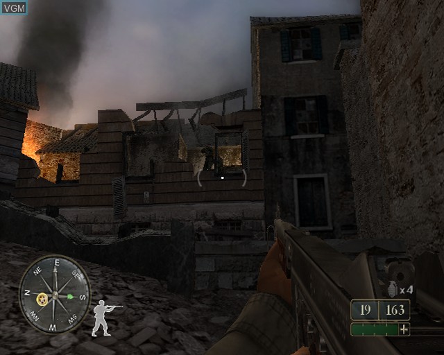 In-game screen of the game Call of Duty 2 - Big Red One on Sony Playstation 2