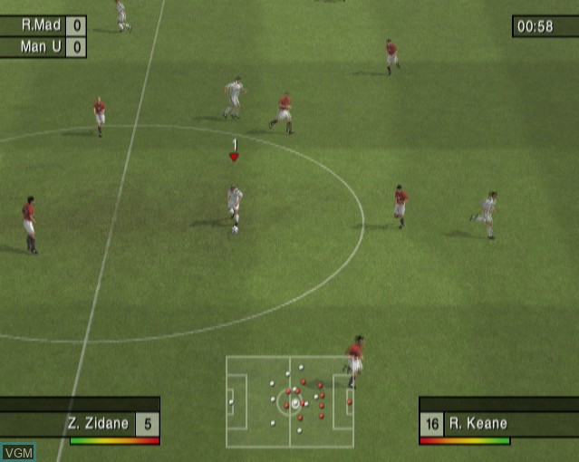 In-game screen of the game Club Football - AC Milan on Sony Playstation 2