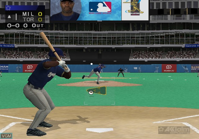 In-game screen of the game All-Star Baseball 2003 on Sony Playstation 2