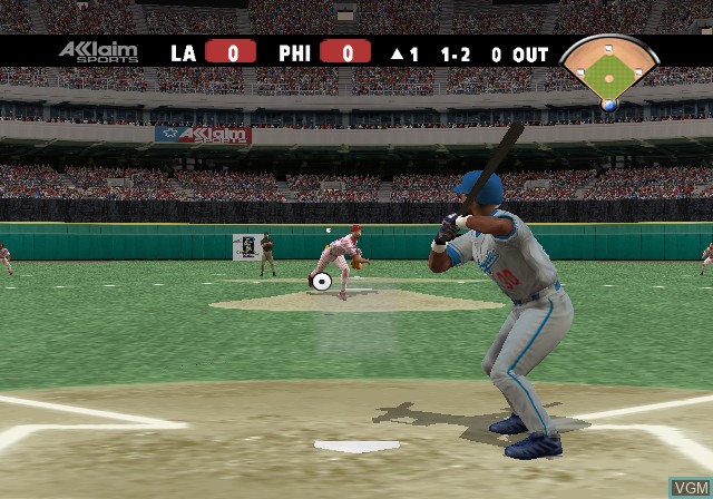 In-game screen of the game All-Star Baseball 2004 on Sony Playstation 2