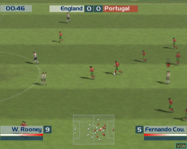 In-game screen of the game England International Football on Sony Playstation 2