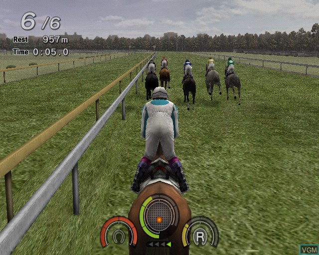In-game screen of the game G1 Jockey 4 on Sony Playstation 2