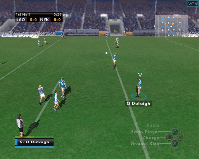 In-game screen of the game Gaelic Games - Football 2 on Sony Playstation 2