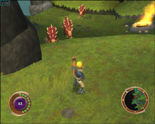 In-game screen of the game Jak and Daxter - The Lost Frontier on Sony Playstation 2