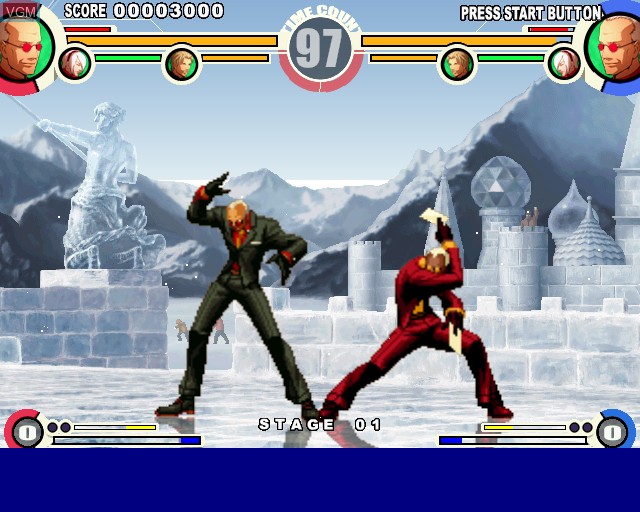 In-game screen of the game King of Fighters XI, The on Sony Playstation 2