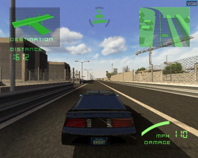 In-game screen of the game Knight Rider - The Game on Sony Playstation 2