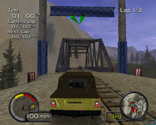 In-game screen of the game Off-Road Wide Open on Sony Playstation 2