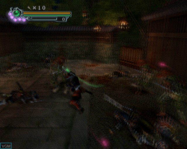 In-game screen of the game Onimusha 3 - Demon Siege on Sony Playstation 2