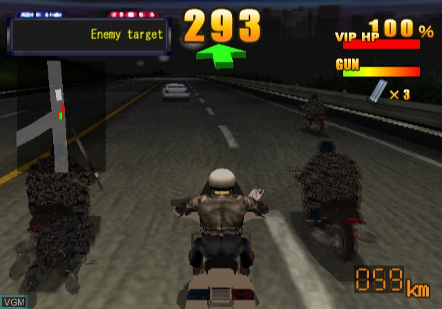 In-game screen of the game Police Chase Down on Sony Playstation 2