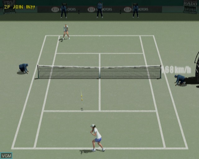In-game screen of the game Smash Court Tennis Pro Tournament on Sony Playstation 2