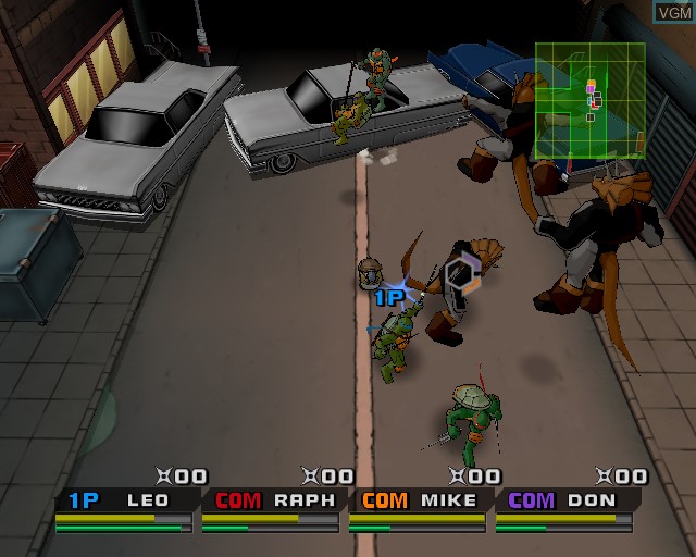 In-game screen of the game Teenage Mutant Ninja Turtles 3 - Mutant Nightmare on Sony Playstation 2