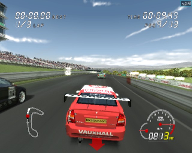 In-game screen of the game TOCA Race Driver on Sony Playstation 2