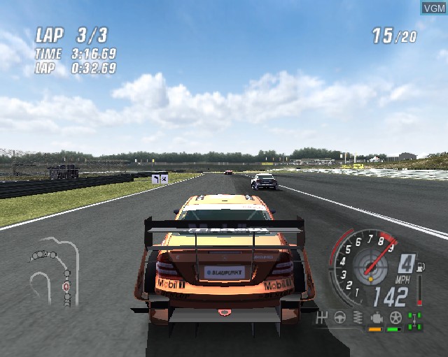 In-game screen of the game TOCA Race Driver 3 on Sony Playstation 2