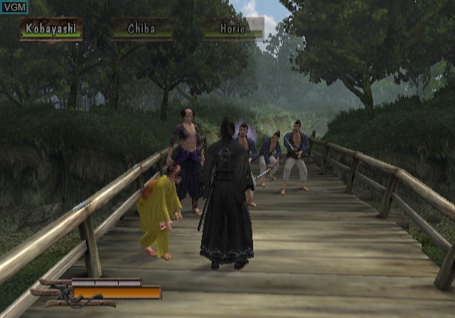 In-game screen of the game Way of the Samurai on Sony Playstation 2