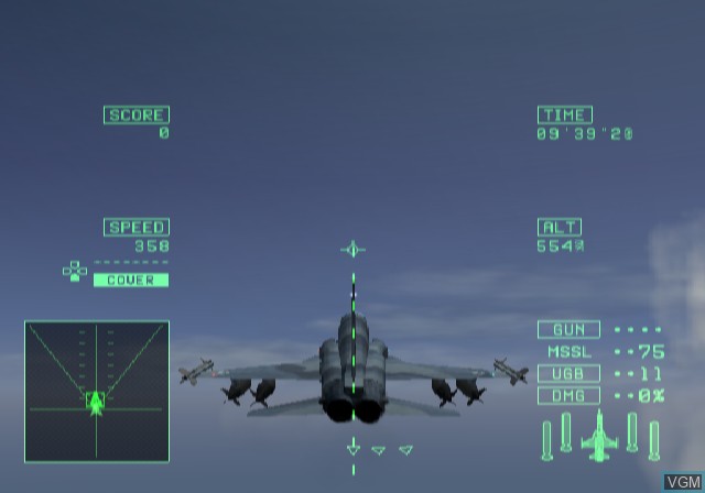 In-game screen of the game Ace Combat 5 - The Unsung War on Sony Playstation 2