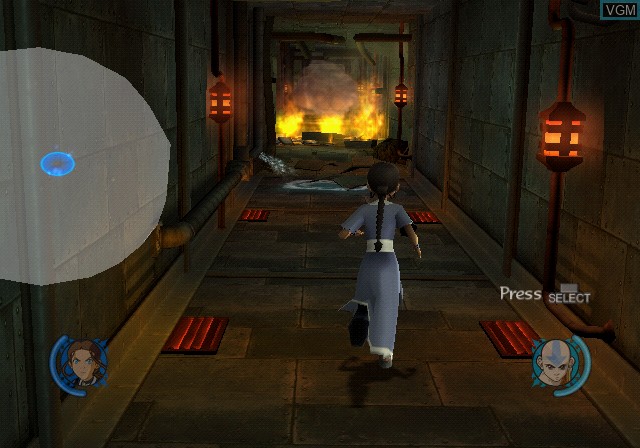 In-game screen of the game Avatar - The Last Airbender - Into the Inferno on Sony Playstation 2